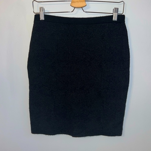 EILEEN FISHER Diagonal Jacquard Short Straight Skirt SZ PS - Picture 1 of 5